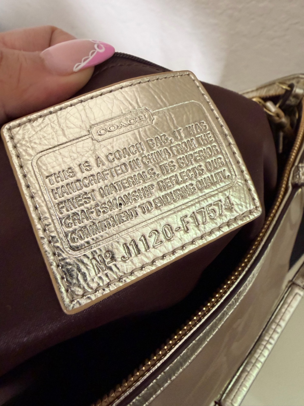 Coach Signature Sequin Tote Bag - Picture 4 of 9